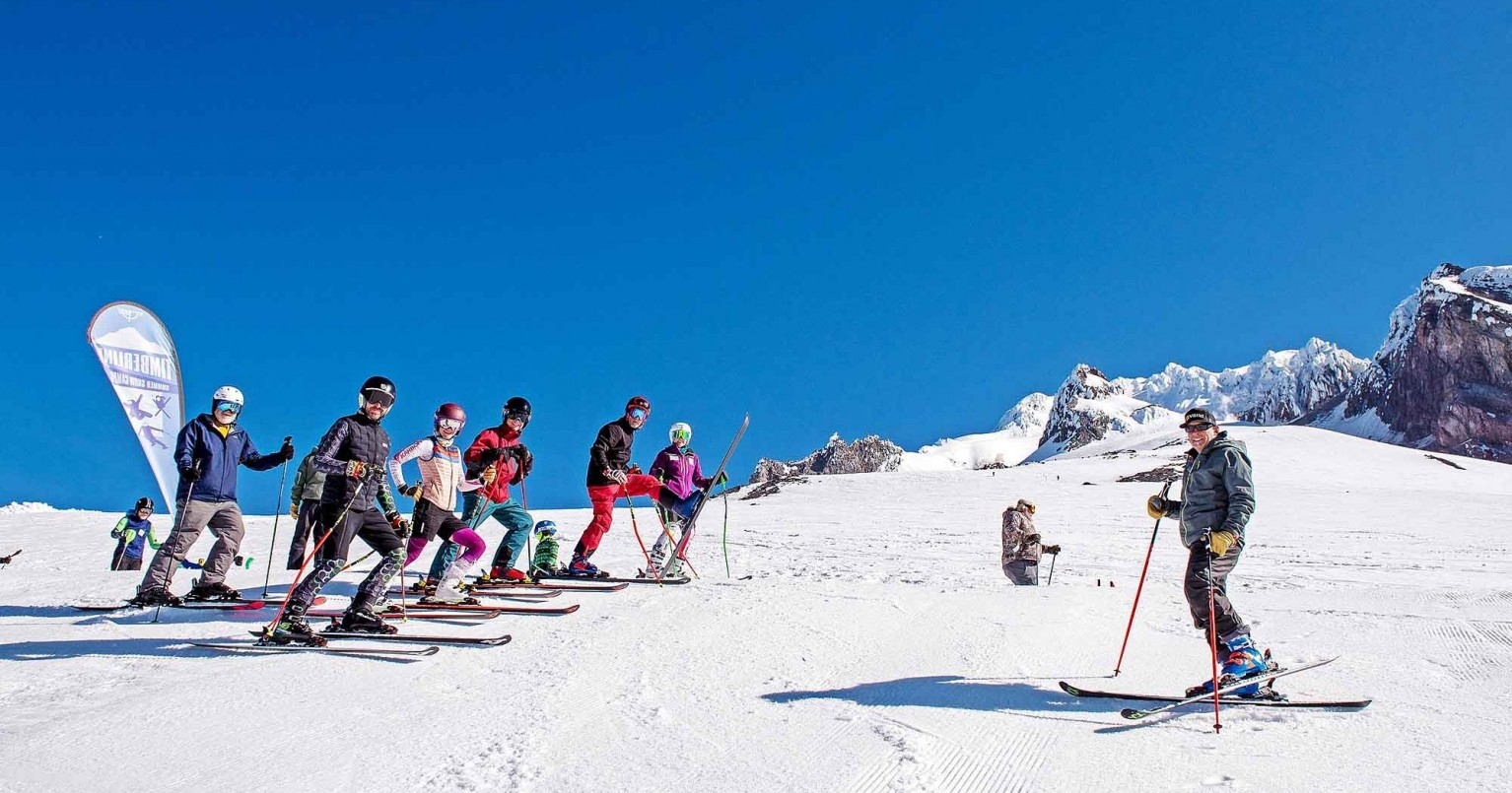 MASTERS ADULT CAMPERS ON THE TOP OF MT. HOOD AT TIMBERLINE