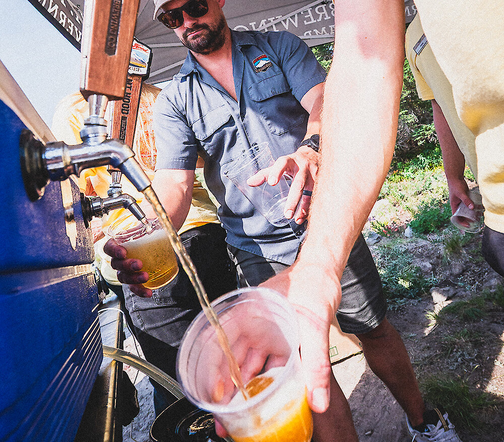 Beer being poured from the tap at Timberline Daydream