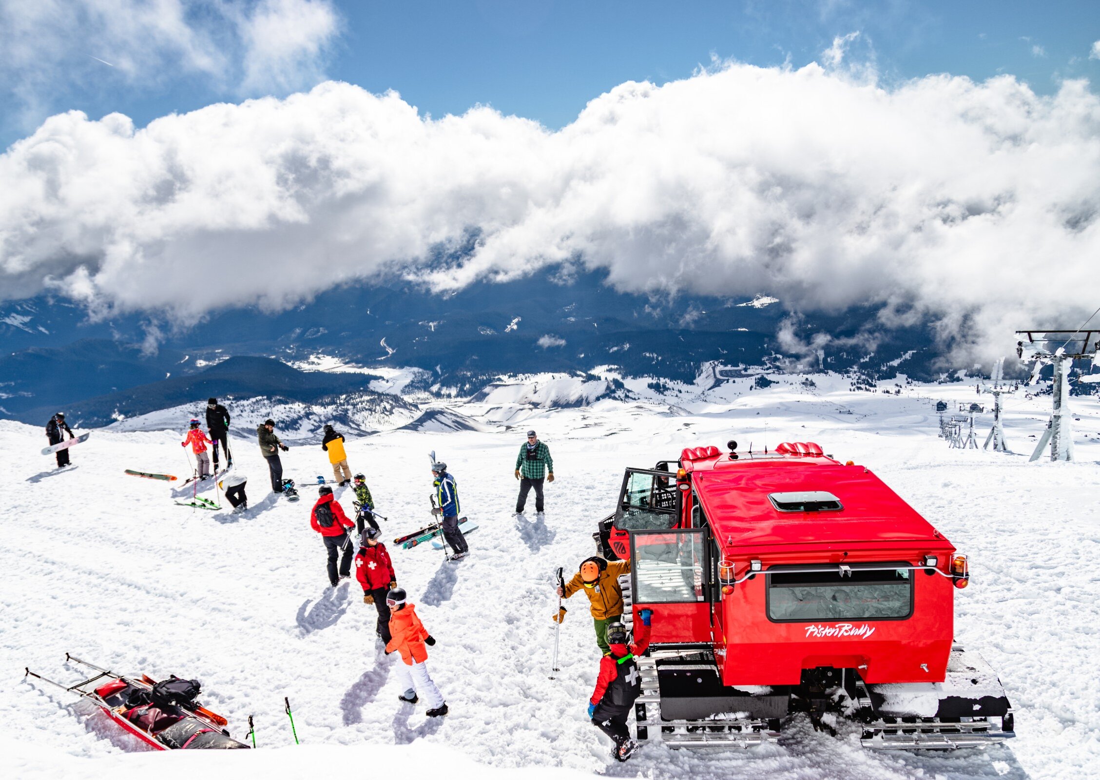 Palmer Snowcat skiing and snowboarding at Timberline