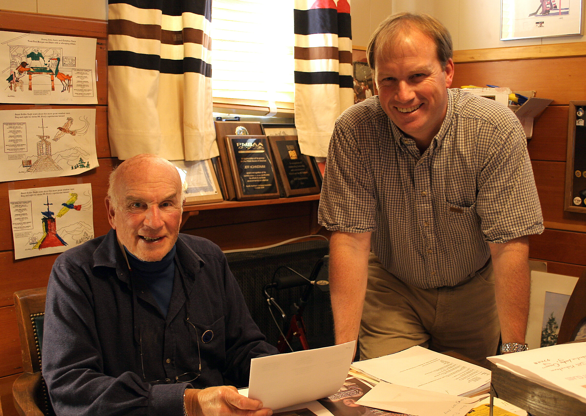 Richard L. Kohnstamm and his son Jeff in their office in the year 2000